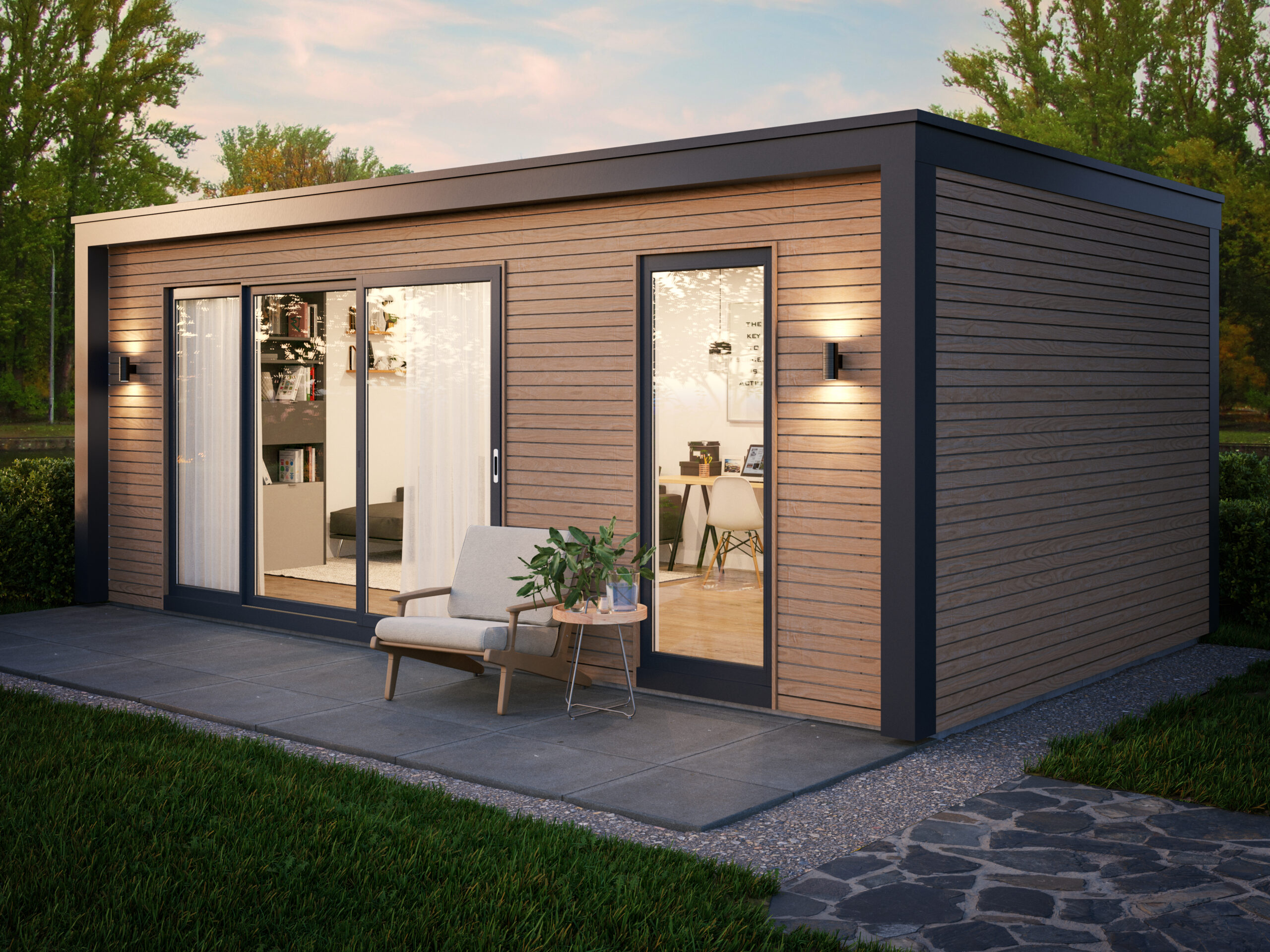 A cedar-clad Shomera Classic Range garden studio
