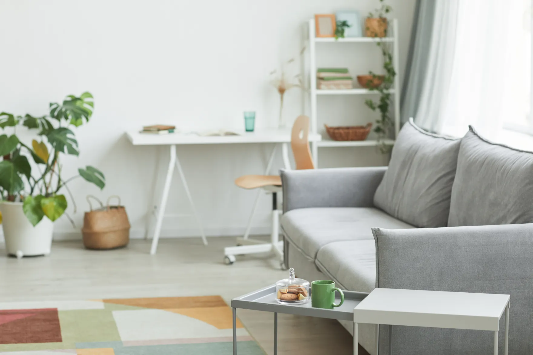 Working from home can be beneficial both for our work and our health, such as in this home office, designed to separate working from home, and home itself.
