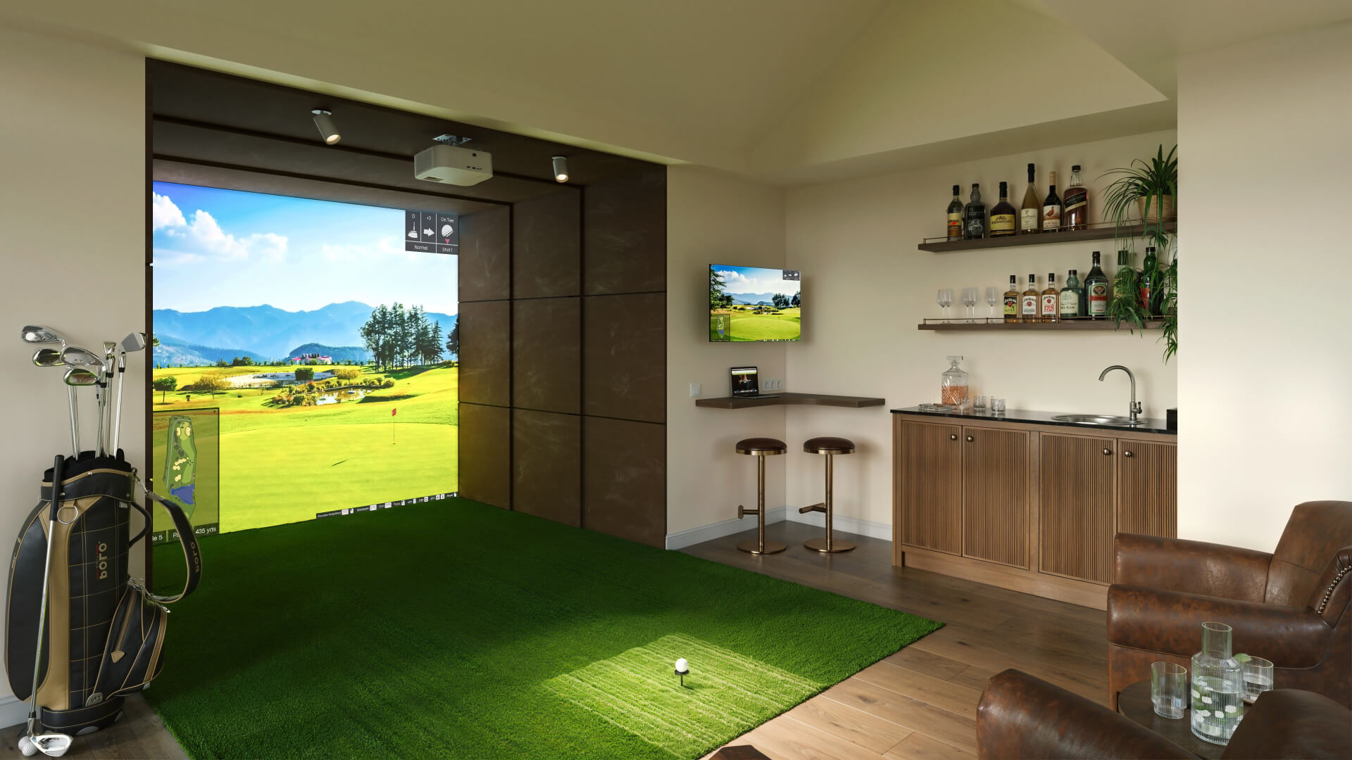 Premium finishes with mountain oak flooring and seamless plastered walls.
